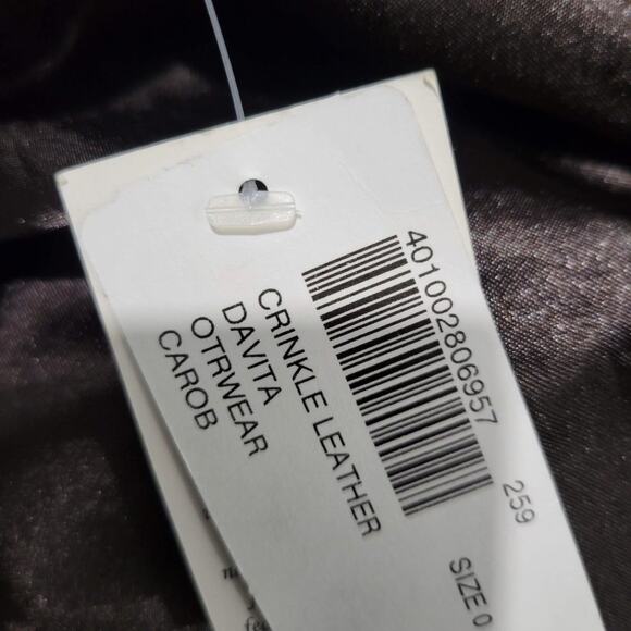 Chicos Leather Jacket Brown Cafe Racer Biker Pockets Zippered Size Small Davita - Picture 7 of 15